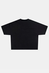 JR Signature Baskılı Siyah Boxy Fit Tshirt