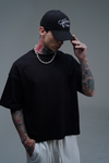 JR Siyah Boxy Fit Basic Oversize Tshirt