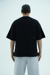 JR Siyah Boxy Fit Basic Oversize Tshirt