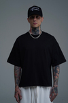 JR Siyah Boxy Fit Basic Oversize Tshirt