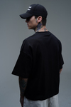JR Siyah Boxy Fit Basic Oversize Tshirt