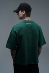 JR Yeşil Boxy Fit Basic Oversize Tshirt