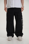 Kamuflaj Desen Siyah Baggy Pantolon CT01 6368-7