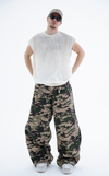 Kamuflaj Desenli Baggy Jean Pantolon KN4672