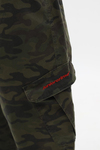 Kamuflaj Desenli Haki Low Waist Baggy Pantolon