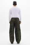 Kamuflaj Desenli Haki Low Waist Baggy Pantolon