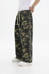 Kamuflaj Desenli Low Waist Baggy Pantolon