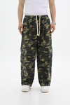 Kamuflaj Desenli Low Waist Baggy Pantolon