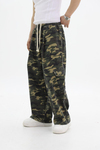 Kamuflaj Desenli Low Waist Baggy Pantolon