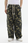 Kamuflaj Desenli Low Waist Baggy Pantolon