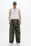 Kamuflaj Desenli Low Waist Baggy Pantolon