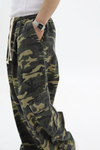 Kamuflaj Desenli Low Waist Baggy Pantolon