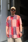 Kani Nakışlı Bandana Desen Oversize Tshirt T565