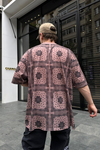 Kani Nakışlı Bandana Desen Oversize Tshirt T689