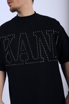 Kani Zımba Detay Siyah Oversize Tshirt T926