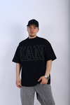 Kani Zımba Detay Siyah Oversize Tshirt T926