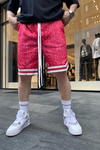 Kırmızı Bandana Desen Jarse Şort S203