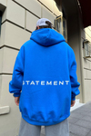 Kklb Mavi Sırt Baskılı Oversize Sweatshirt SW916