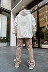 Kklb Sırt Detay Krem Oversize Sweatshirt SW915