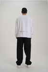 Kol Baskılı Beyaz Oversize Longsleeve CT01 26CK012