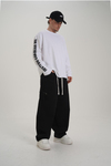 Kol Baskılı Beyaz Oversize Longsleeve CT01 26CK012