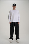 Kol Baskılı Beyaz Oversize Longsleeve CT01 26CK012