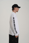 Kol Baskılı Beyaz Oversize Longsleeve CT01 26CK012