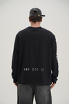 Kol Baskılı Siyah Oversize Longsleeve CT01 26CK012