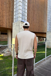 Kolsuz Oversize Bej Tshirt T1183
