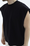 Kolsuz Siyah Oversize Tshirt