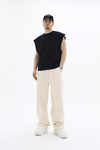 Kolsuz Siyah Oversize Tshirt