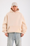 Krem Basic Oversize Hoodie SW1317