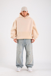 Krem Basic Oversize Hoodie SW1317