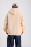 Krem Basic Oversize Zipper Hoodie SW1285