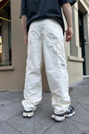 Krem Dikiş Detay Jean Pantolon P728