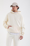 Krem Oversize Rv Basic Hoodie