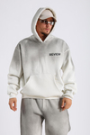 Krem Spray Effect Oversize Rv Hoodie SW1357