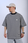 Lacivert Çizgili Peso Oversize Tshirt T941