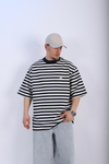 Lacivert Çizgili Peso Oversize Tshirt T941