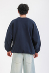 Lacivert Patch Detay Oversize Sweatshirt