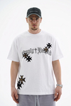 Leo Patch Detay Beyaz Oversize Tshirt