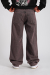 Lila Acid Wash Yırtık Detay Baggy Jean Pantolon P996