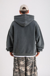 LLS Baskılı Acid Wash Oversize Hoodie SW1241