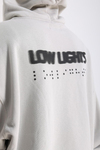 LLS Baskılı Gri Oversize Hoodie SW1258
