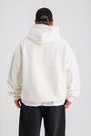 LLS Baskılı Krem Oversize Hoodie SW1260