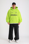 LLS Baskılı Neon Oversize Hoodie SW1248