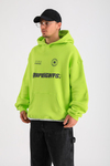 LLS Baskılı Neon Oversize Hoodie SW1248