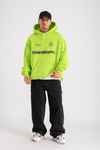 LLS Baskılı Neon Oversize Hoodie SW1248