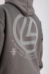 LLS Taş Baskılı Füme Oversize Hoodie SW1237
