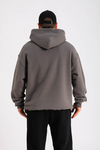 LLS Taş Baskılı Oversize Hoodie SW1282